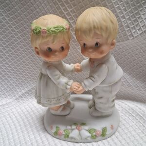 Vintage Gorham Blonde and White Children Figurine